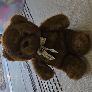 Brown Plush Teddy Bear with Bow
